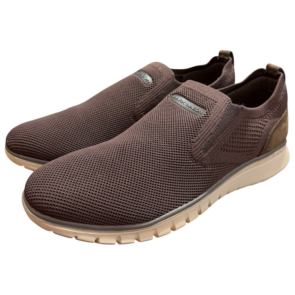 Mark Nason Los Angeles Mens Brown Knit Slip On Sneakers 68307 Size 9